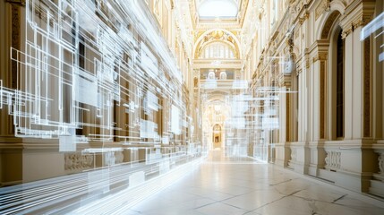 Digital Overlay on Grand Hallway.