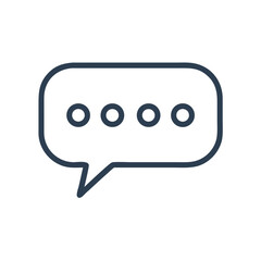 Fototapeta premium Chat bubble icon, message symbol with ellipsis line style