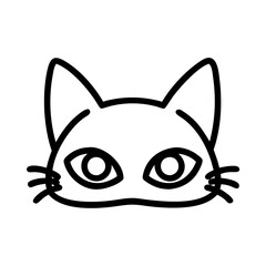 Find cute cat face outline vector drawing illustration for design and decoration purposes online now