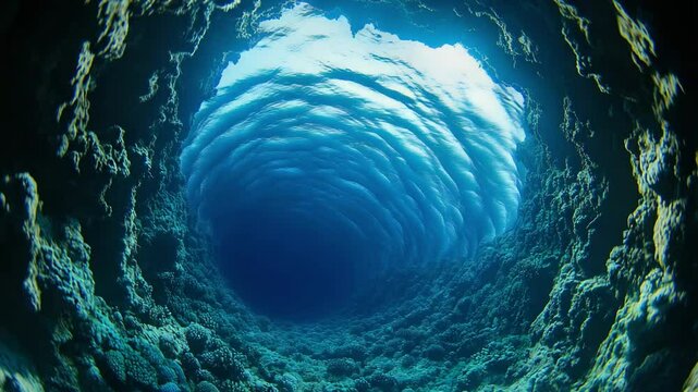 Ocean Abyss Vortex Dark Swirling Underwater Depths
