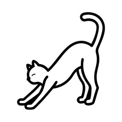 Cat stretching vector illustration graphic design for pet lovers and animal enthusiasts artwork