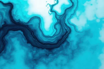 Mesmerizing Ink Swirls: Teal & Cadet Blue Dance in Dreamlike Photography