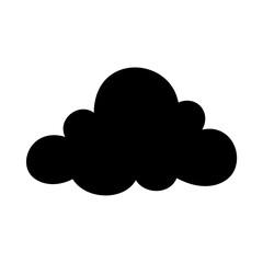 Simple cloud silhouette. Vector image