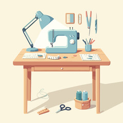 vector image of sewing machine