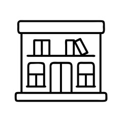 Outline bookshelf bookcase furniture storage home decor interior design library study room design idea