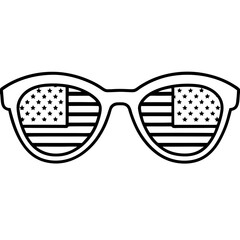 USA Flag Sunglasses Vector | Patriotic 4th of July Graphic Design