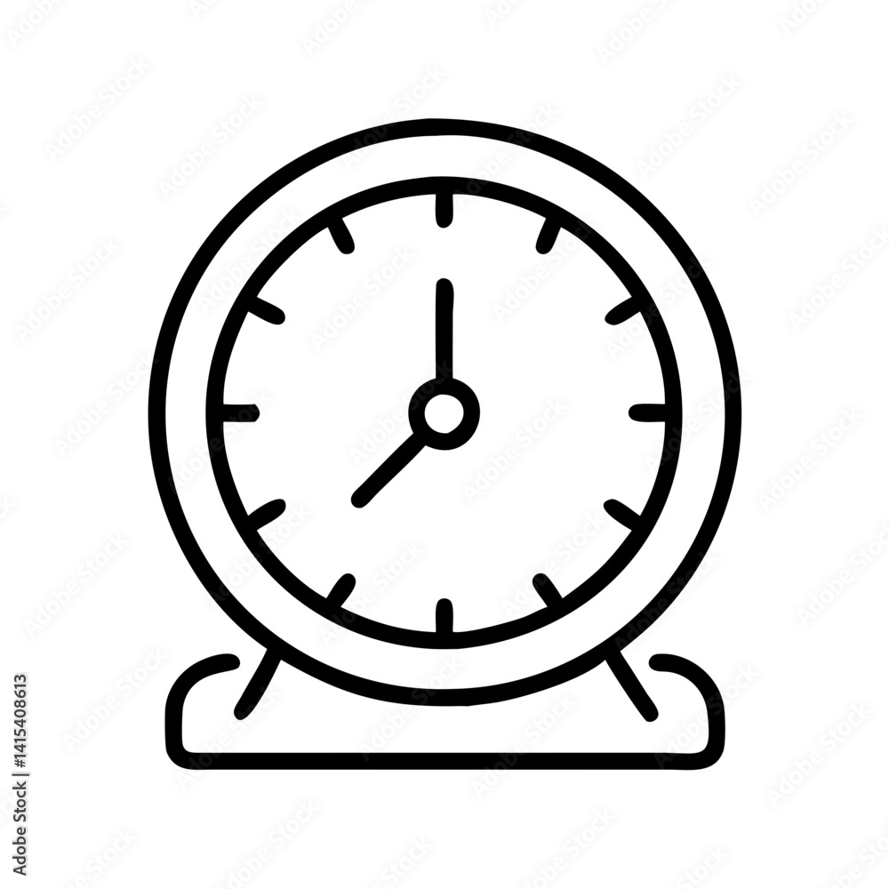 Aufkleber find time management clock alarm clock icon vector illustration template design graphic element
