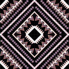 Geometric Ethnic Oriental Seamless Pattern Traditional Design for Background, Carpet, Wallpaper, Clothing, Wrapping, Batik, Fabric, Vector, Illustration, Embroidery Style	