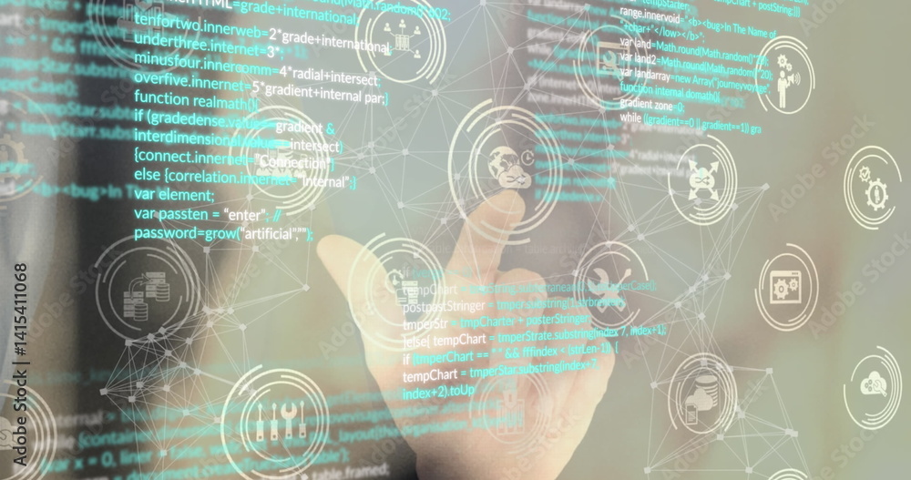 Poster image of data processing over hand