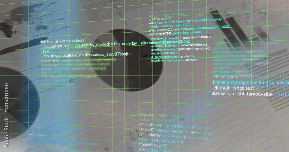 Poster image of data processing on white background