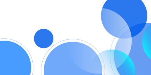 Abstract bright blue circles background with circle lines background design. Vector illustration for presentation design. Can be used for business, corporate, institution, party, festive, seminar. 