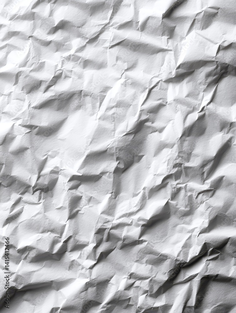 Poster crumpled paper texture - high-resolution of a crumpled white paper background, perfect for design pr
