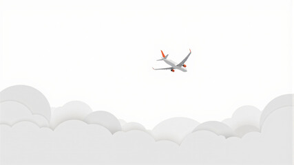 Naklejka premium Air Travel and Cloud Scenery Overview