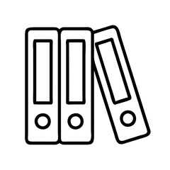 Illustration of office binders file folders for document organization and storage solutions