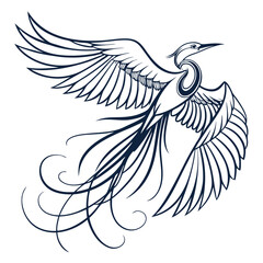 Minimalist Bird Silhouette and Colorful Exotic Bird Perched on Branch Collection.