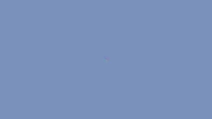 Solid, muted periwinkle background with faint spectral color effect