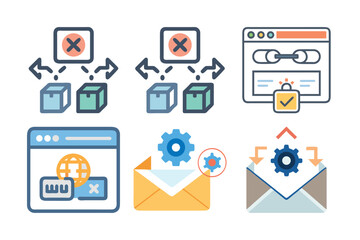 set of flat icons for web and mobile applications