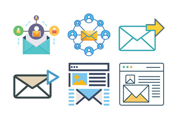 set of icons for mail