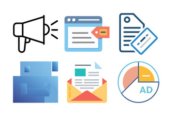 folder icons set isolated