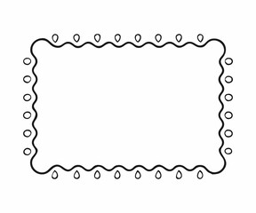 Nine Decorative Outline Shapes with a Scalloped Edge