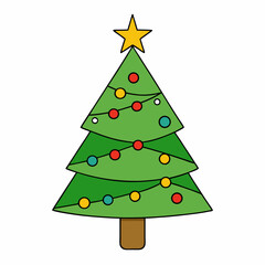 christmas tree vector illustration