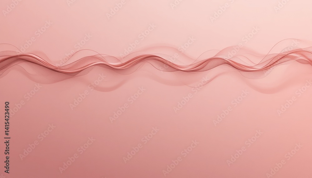 Poster flowing abstract waves digital space graphic design soft colors aesthetic vibes minimalist style for