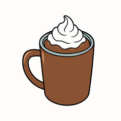 hot chocolate with coffee mug