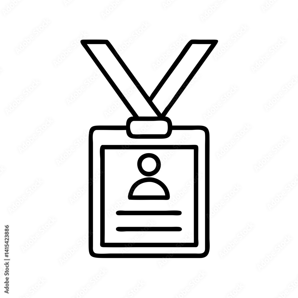 Aufkleber identification card badge vector graphic for employee id pass access identity and security tag desig