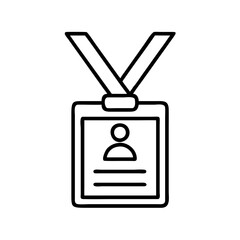 Identification card badge vector graphic for employee id pass access identity and security tag design