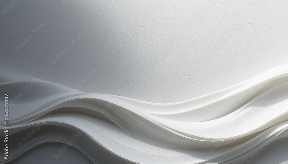 Poster dynamic flowing abstract waves digital art minimalist design calm environment artistic perspective s