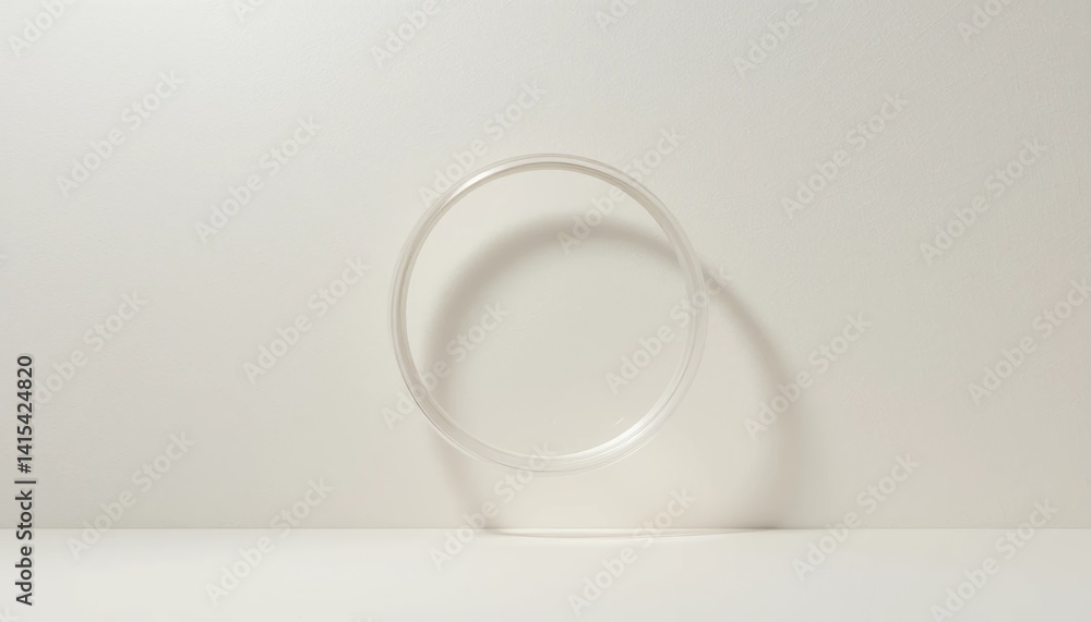 Poster dynamic movement of a transparent object captured in studio artistic photography minimalist backgrou