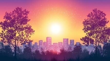 Autonomous cars in a vibrant nighttime cityscape urban environment digital artwork futuristic concept