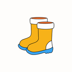 snow boot vector illustration