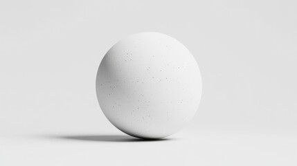 Single white sphere, textured