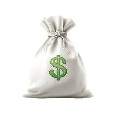 Money bag with dollar sign. Wealth, finance, investment concept.
