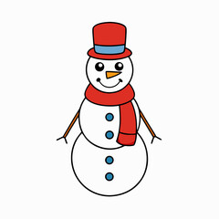 snowman on a white background