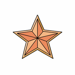 star on white background