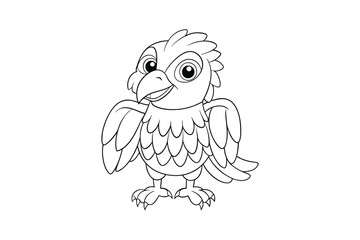 Obraz premium owl on a branch coloring book