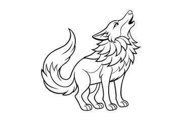 Obraz premium tribal wolf tattoo coloring book