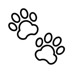 Dog paw prints vector illustration animal footprint pet puppy track cute pawprint silhouette 90