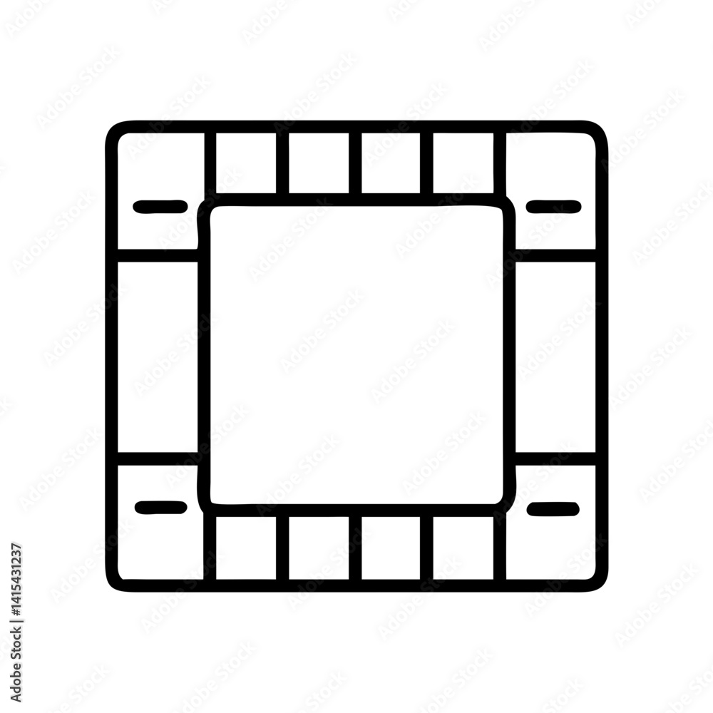 Poster find square frame border design element vector illustration for graphic and web design needs