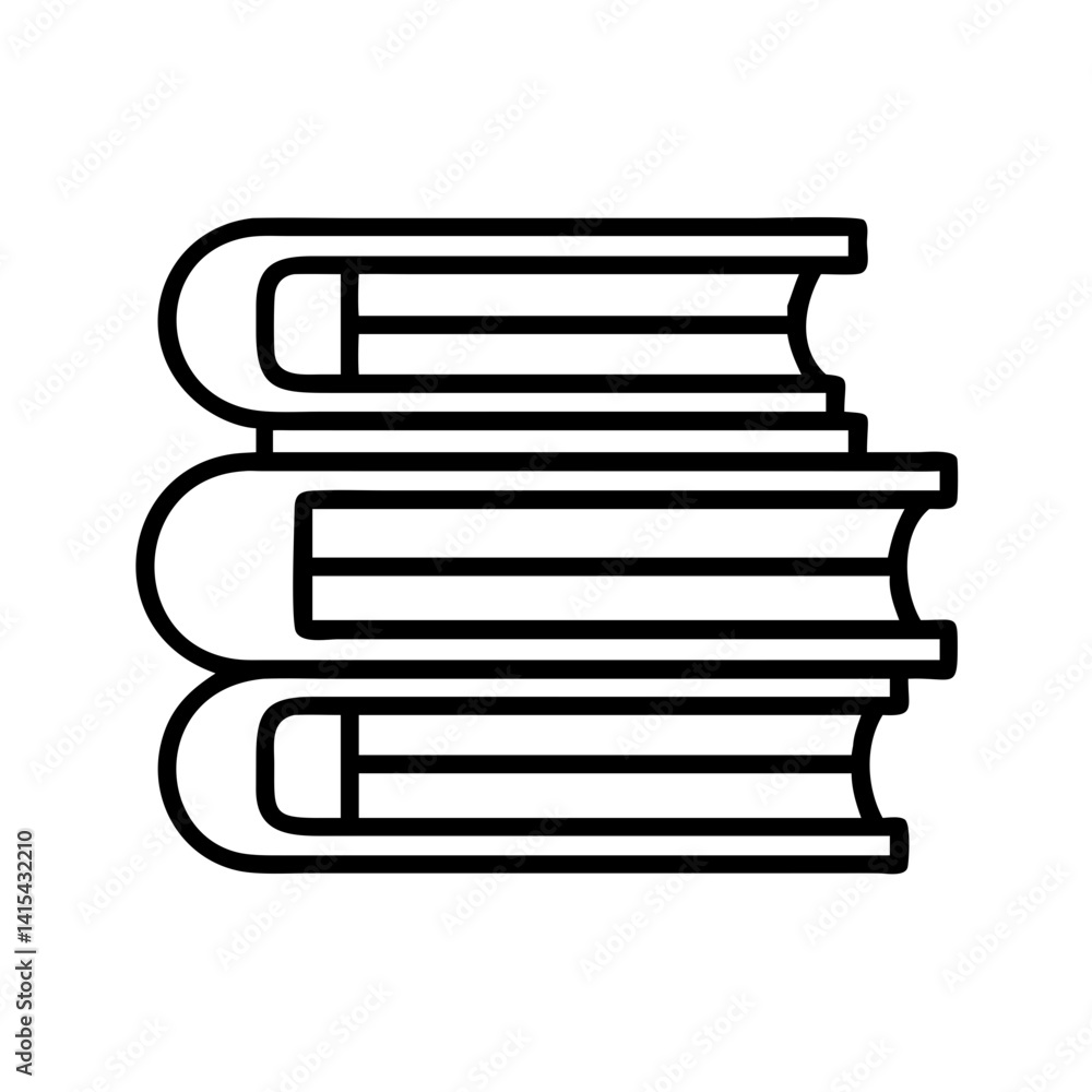 Poster stack of books vector illustration for education study reading library knowledge concept design