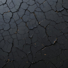 dry cracked earth, Abstract black background. 