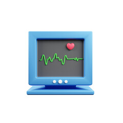 computer monitor with heart
