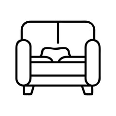 Find comfortable sofa couch icon vector for living room furniture and home interior design ideas