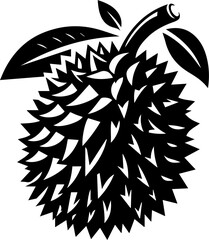 Beautiful Black Durian Vector Silhouette Art This Is An Editable And Printable Vector Eps File
