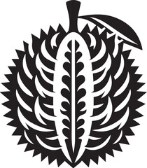 Beautiful Black Durian Vector Silhouette Art This Is An Editable And Printable Vector Eps File
