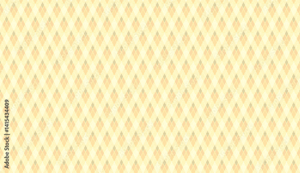 Poster seamless pastel yellow diamond pattern creating an elegant textured background, perfect for various 