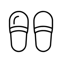 Find comfortable house slippers vector icon for home footwear fashion and relaxation concept design