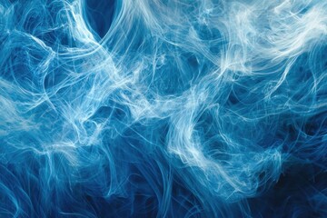 Obraz premium Ethereal Blue Smoke Swirls in Abstract Background Design
